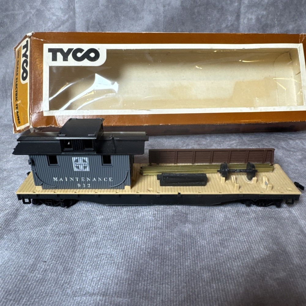 Vintage TYCO HO Scale train Maintenance Car 932 Santa Fe Railway Missing Pieceโ